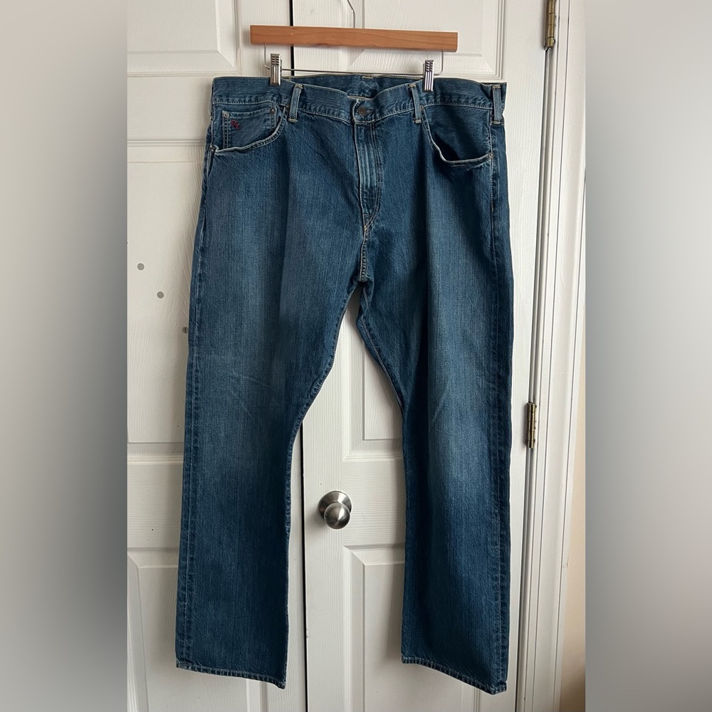 Polo Ralph Lauren Classic Straight Jeans 42x32 Blue Medium Wash 100% Cotton